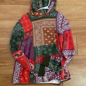 Urban Outfitters BDG Multicolor Bandana Hoodie